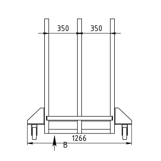 Стеллаж передвижной Shelf Mobile 3,0х1,2_1т_2с_1р