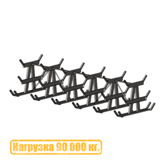 Стеллаж ёлочка двухсторонний КСЕ 5,6х1,5_90Т_4+1У_6Ст