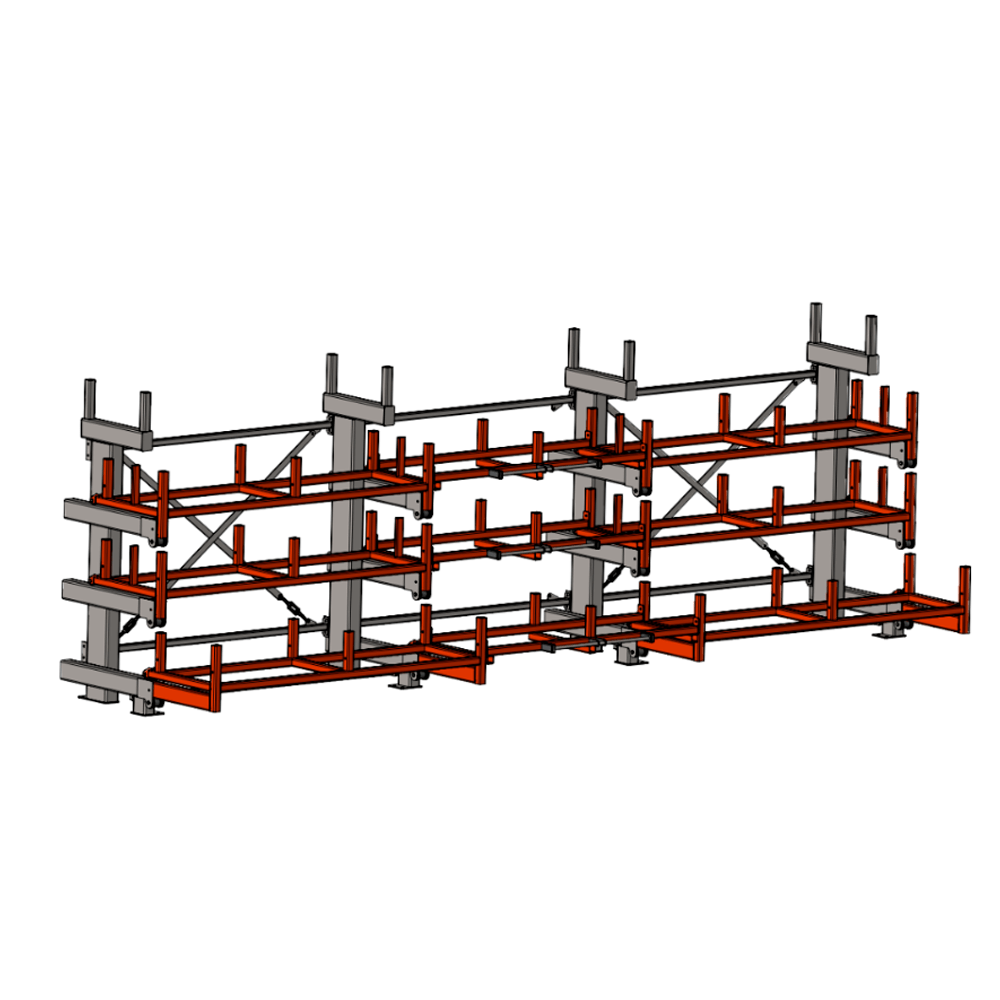 Консольный стеллаж с выдвижными полками Shelf Rolling 5.9х0.5_2т_3+1к — изображение 2