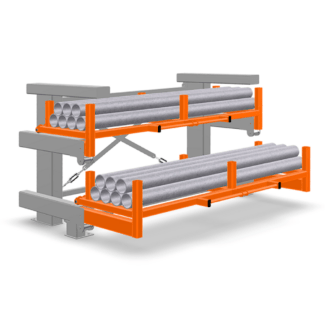 Консольный стеллаж с выдвижными полками Shelf Rolling 1,9х0,41_1т_2+1к